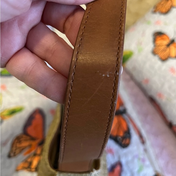 Fossil shoulder bag. 75082. Straw and leather outside, cloth inside. - Picture 9 of 15